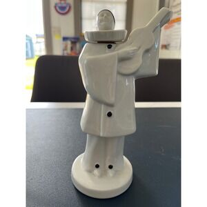 Vintage Ceramic Musician Figurine Playing Guitar Performer Decor‎
